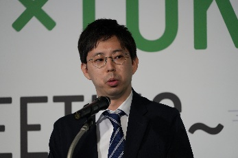 江刺宏紀氏の登壇の様子