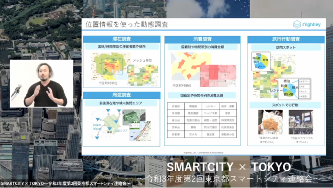 写真:「ロケーションデータで創っていくスマートシティの未来」の取組発表の様子